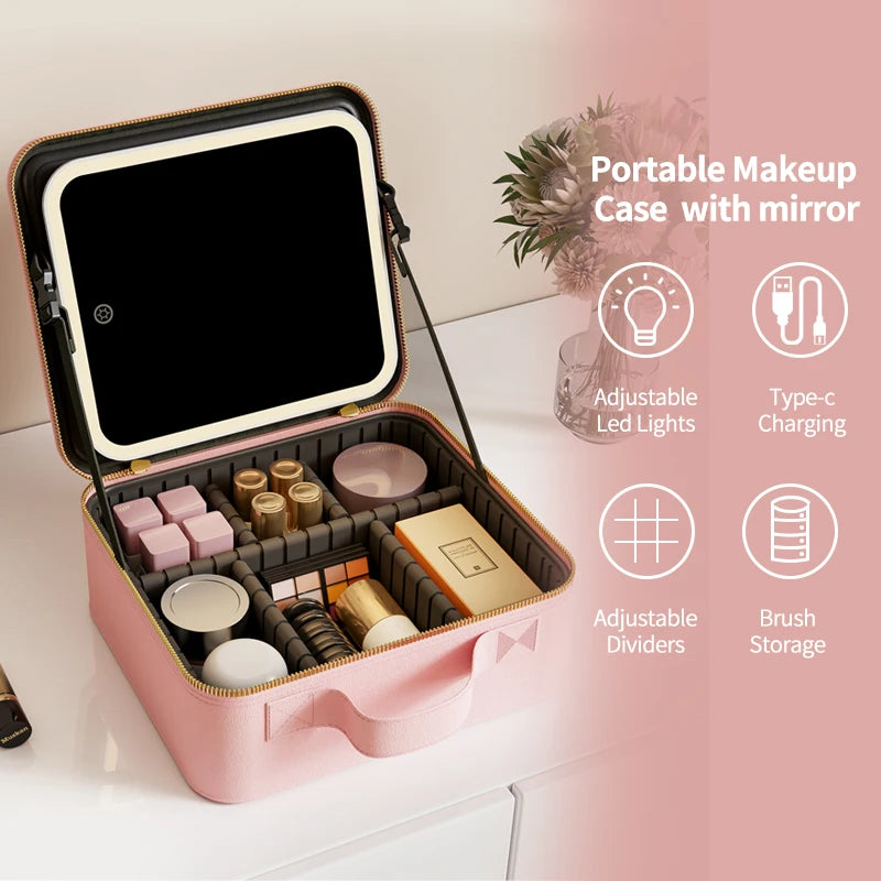 LED Cosmetic Travel Case